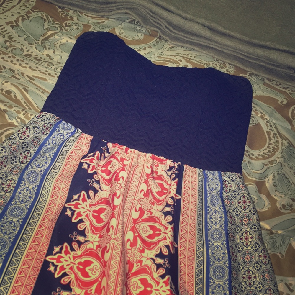 Strapless maxi dress